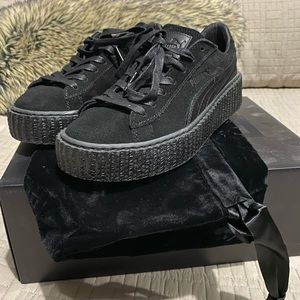 Fenty Puma Rihanna Satin Suede Creeper Black 7.5